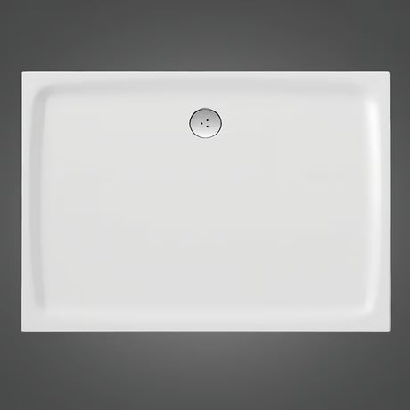 Bijela polukružna tuš kada Ravak Elipso Pro 90x90 cm od lijevanog mramora s protukliznom obradom.