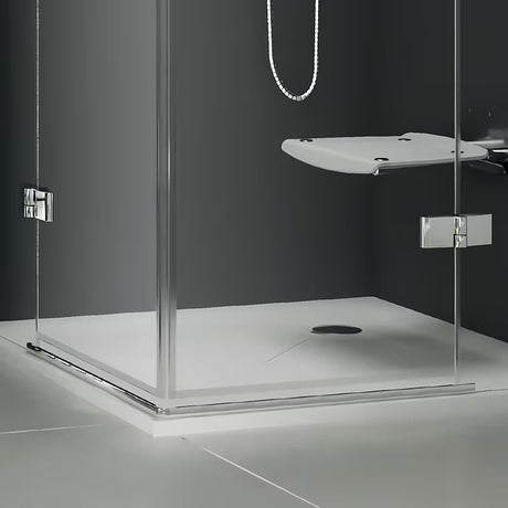 Aluminijski okapni profil Ravak KK4 kao zamjenski dio za prag tuš vrata.