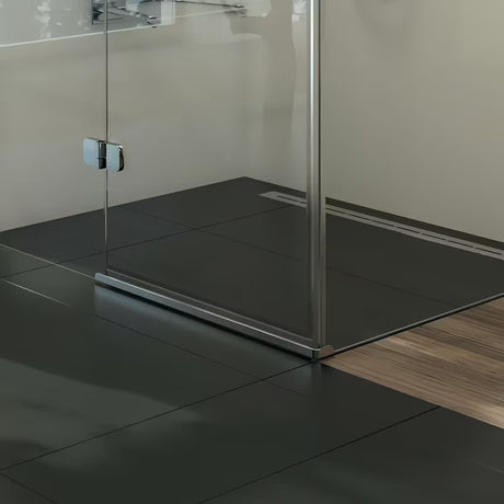 Okrugla aluminijska okapnica Ravak pro tuš vrata s desnim otvaranjem