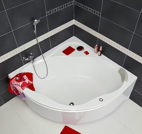 Kutna kada Ravak Newday 150x150 cm od lijevanog akrila s integriranim sjedalom