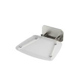 Sklopive sjedalo za tuš Ravak Ovo B II s konstrukcijom od nehrđajućeg čelika i prozirnim sjedalom Clear.