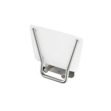 Sklopive sjedalo za tuš Ravak Ovo B s konstrukcijom od nehrđajućeg čelika i poluprozirno bijelim sjedalom Opal (Clear).