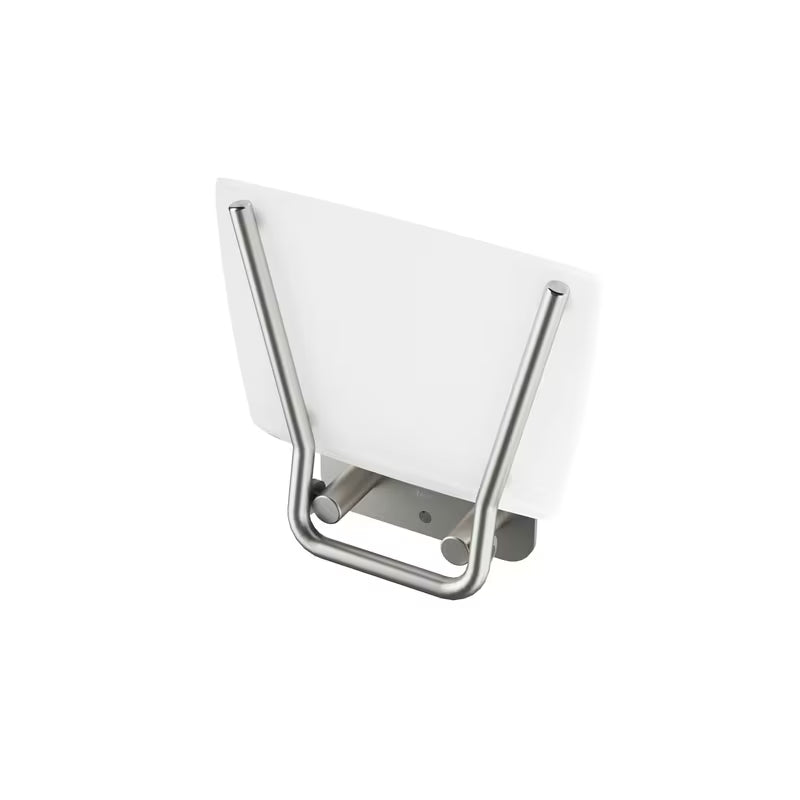 Sklopive sjedalo za tuš Ravak Ovo B s konstrukcijom od nehrđajućeg čelika i poluprozirno bijelim sjedalom Opal (Clear).