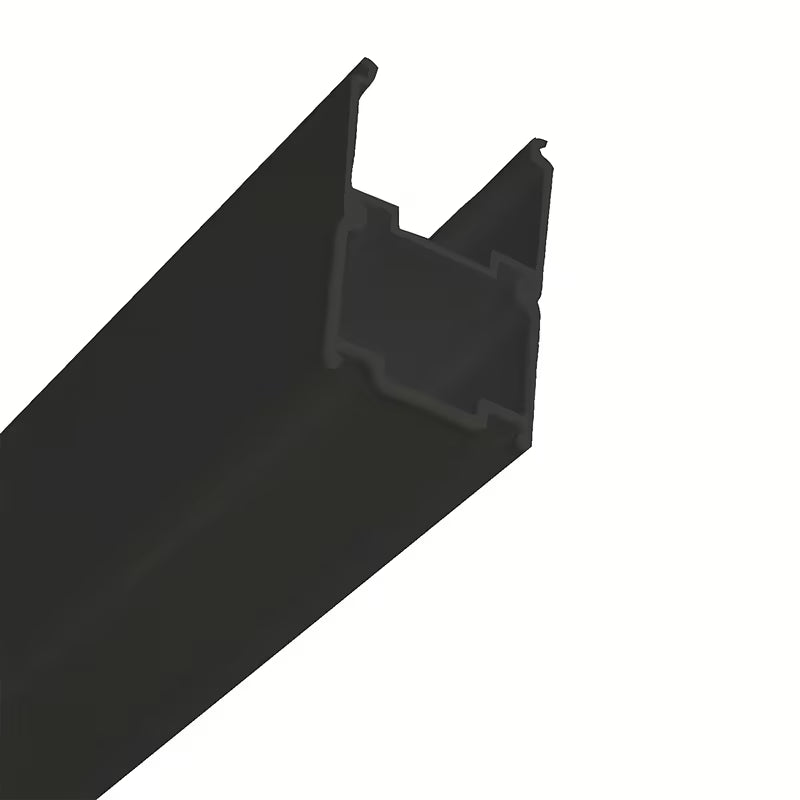 Crni podesivi profil Ravak Pivot pro tuš kabine i vrata, od debelostijenog lakiranog aluminija.