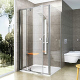 Tuš vrata Ravak Pivot 120 cm u mat kromu s prozirnim staklom i pivot otvaranjem