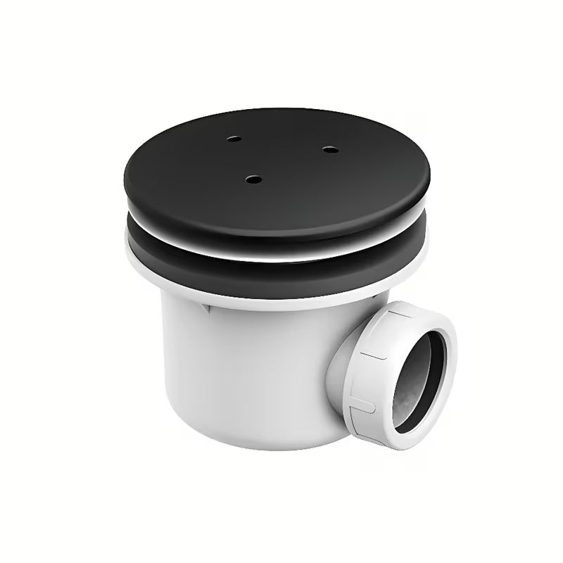 Crni tuš kanalica s kadicom sifon Ravak Profesional 90 s metalnim pokrovom u mat izvedbi