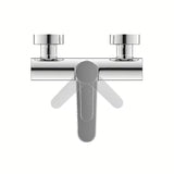 Kromirani zidna miješalica za kadu Ravak Puri sa skrivenim rotacijskim preklopnikom kada/tuš