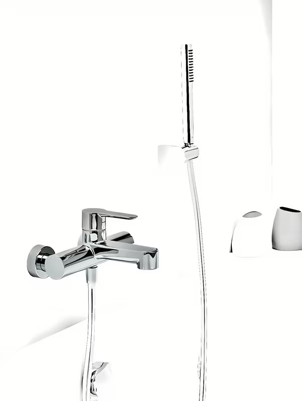 Kromirana zidna miješalica za kadu Ravak Puri sa skrivenim rotacijskim preklopnikom kada/tuš