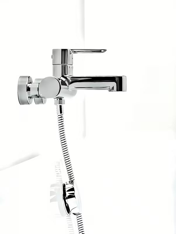 Kromirana zidna miješalica za kadu Ravak Puri sa skrivenim rotacijskim preklopnikom kada/tuš