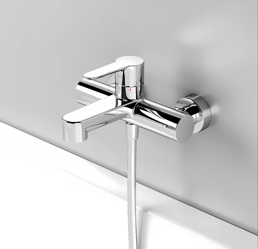 Kromirana zidna miješalica za kadu Ravak Puri sa skrivenim rotacijskim preklopnikom kada/tuš