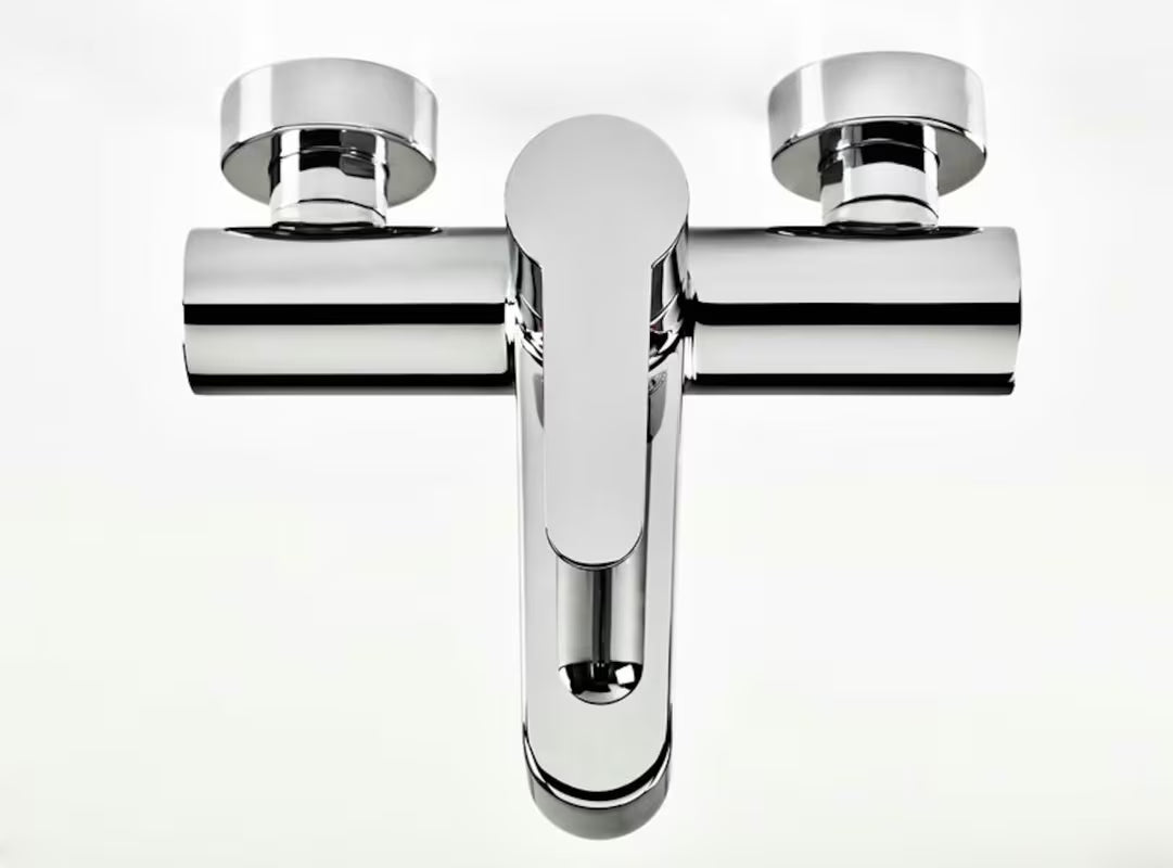 Kromirana zidna miješalica za kadu Ravak Puri sa skrivenim rotacijskim preklopnikom kada/tuš