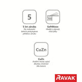 Kromirana stojeća miješalica za bide Ravak Puri s odvodom s poteznom šipkom i odvodnim setom.