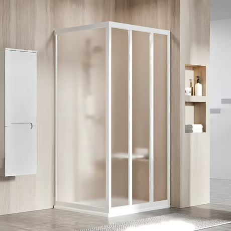 Bijela klizne tuš vrata Ravak Supernova 100 cm s neprozirnim staklom Grape