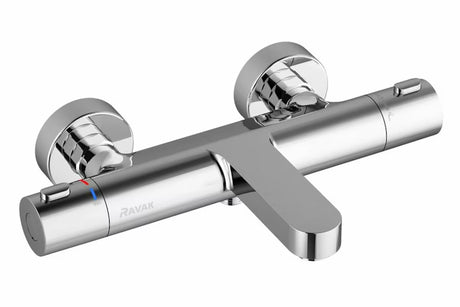 Kromirani termostatska zidna miješalica za kadu Ravak Termo s tehnologijom CoolFeel