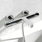 Kromirani termostatska zidna miješalica za kadu Ravak Termo s tehnologijom CoolFeel