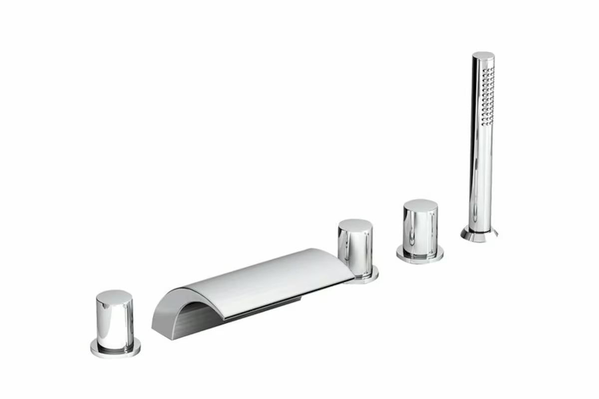 Kromirana baterija za kadu ventilna Ravak Chrome sa slapom i preklopnikom pro tuširanja