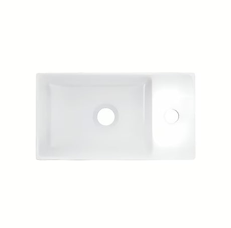 Bijeli sjajni viseća ormarić ispod mali umivaonik Ravak Veda 40 s Push otvaranjem