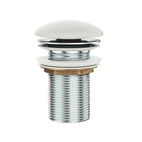 Bijeli umivaonički odvod Ravak s keramičkim čepom pro umivaonici bez preljeva