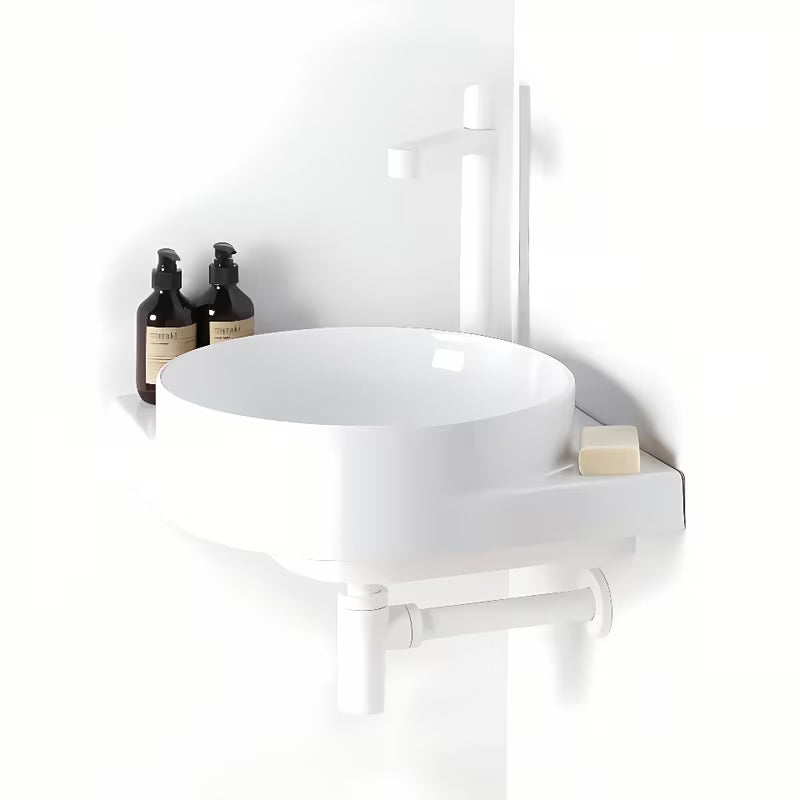 Bijela metalna konzola Ravak Yard pro za zidnu montažu umivaonici Yard 45 C