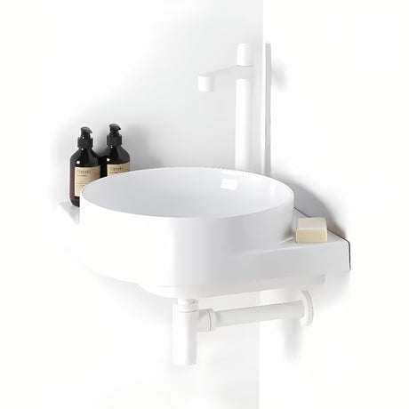 Bijela metalna konzola Ravak Yard pro za zidnu montažu umivaonici Yard 45 C