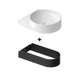 Bijeli keramički ugradbeni umivaonik Ravak Yard sa sniženom odlagališnom površinom na stražnjem dijelu