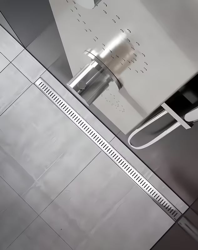 Tuš kanalica Ravak Zebra 85 cm s rešetkom od nehrđajućeg čelika u sjajnoj izvedbi