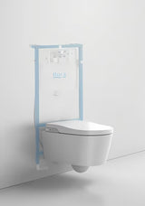 Viseća WC Školjka Roca Inspira In-Wash s integriranim bideom u bijeloj boji i Rimless izvedbi.