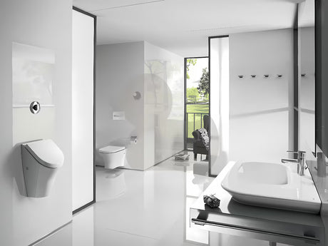 Bijeli pisoar Roca Nexo s radarskim senzorom i poklopcem soft Close