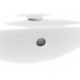 Bijeli viseće keramički umivaonik Roca Nexo s preljevom i otvorom pro za slavinu u sredini