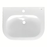 Keramički viseći umivaonik Roca Nexo bijele boje s preljevom i otvorom pro za slavinu u sredini