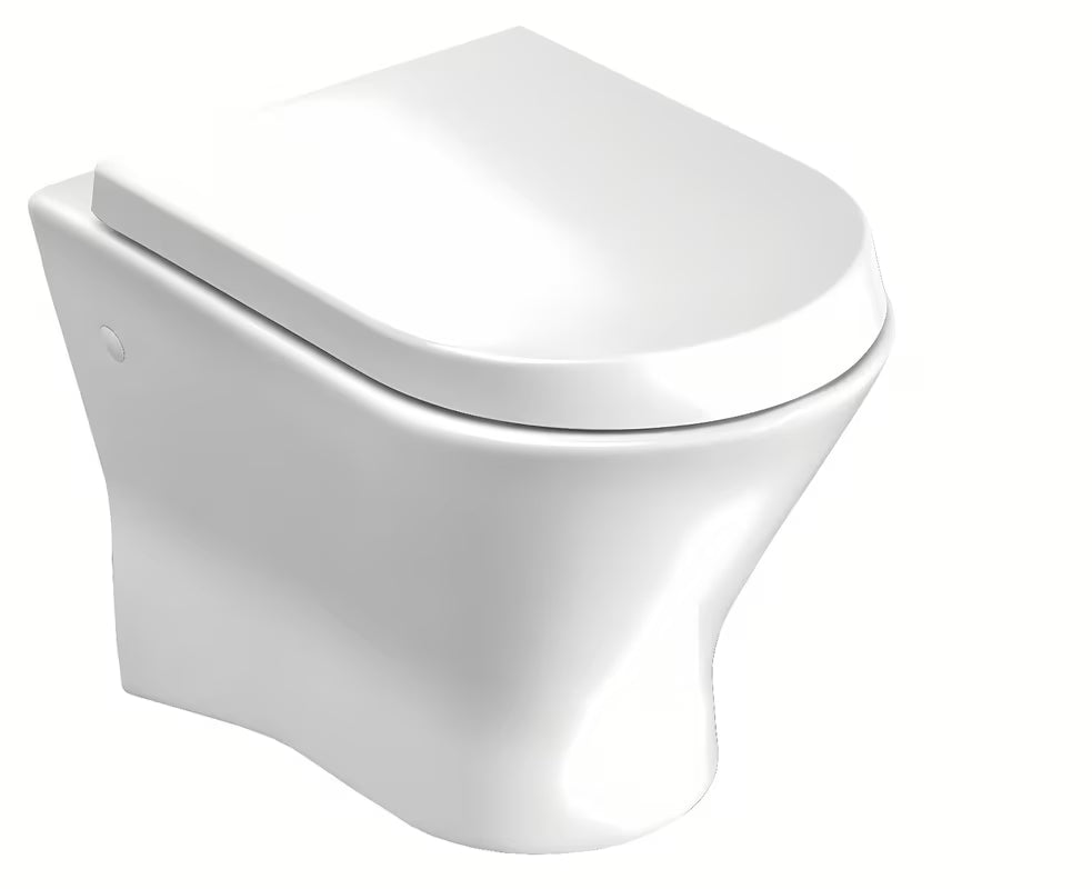 Bijeli viseća WC školjka Roca Nexo bez sustava za ispiranje sa skrivenim pričvršćenjem
