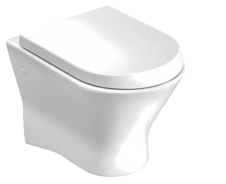 Bijeli viseća WC školjka Roca Nexo bez sustava za ispiranje sa skrivenim pričvršćenjem