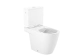 Bijeli stojeća WC školjka kombi Roca Ona bez sustava za ispiranje s vario odvodom i tehnologijom Roca Rimless®.