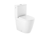 Bijeli stojeća WC školjka kombi Roca Ona bez sustava za ispiranje zaobljenog modernog dizajna