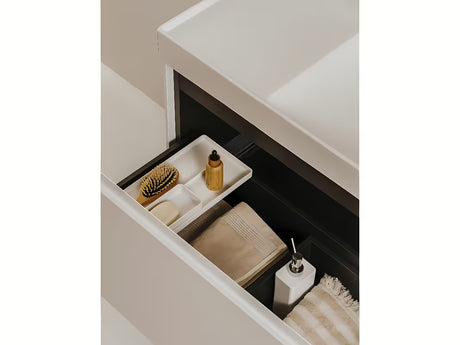 Samostojeći  dozator sapuna Roca Ona u mat bijeloj boji od ABS plastike