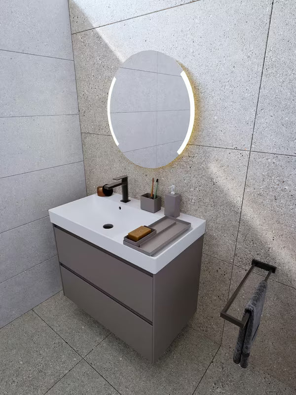 Samostojeći  dozator sapuna Roca Ona u pješčanoj boji s mat završnom obradom