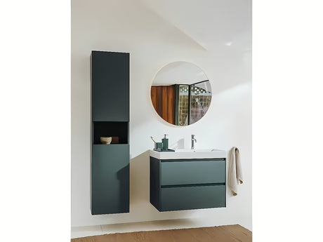 Samostojeći  dozator sapuna Roca Ona u mat zelenoj boji od ABS plastike, zapremine 200 ml.