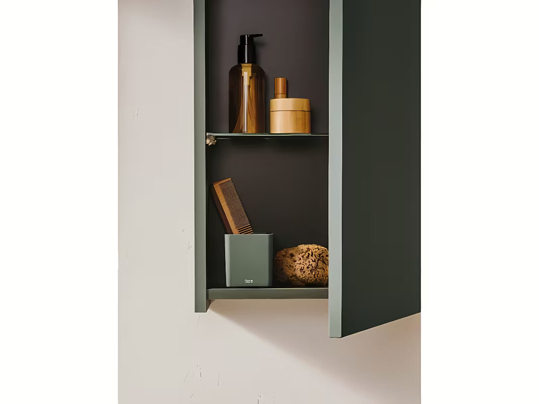 Viseća niska kupaonski ormarić Roca Ona 35x75x15 cm u mat bijeloj boji s otvaranjem PushOpen