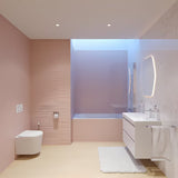 Viseća kupaonski ormarić Roca Ona s keramičkim umivaonikom u mat bijeloj boji, 80x64,5x46 cm.