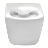 Bijeli viseća WC školjka Roca The Gap s Rimless izvedbom bez sustava za ispiranje i četvrtastim dizajnom