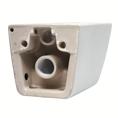 Bijeli viseća WC školjka Roca The Gap s Rimless izvedbom bez sustava za ispiranje i četvrtastim dizajnom