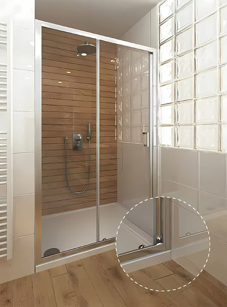 Roth Ambient Line klizne tuš vrata za nišu 150 cm u sjajnom kromu s prozirnim staklom