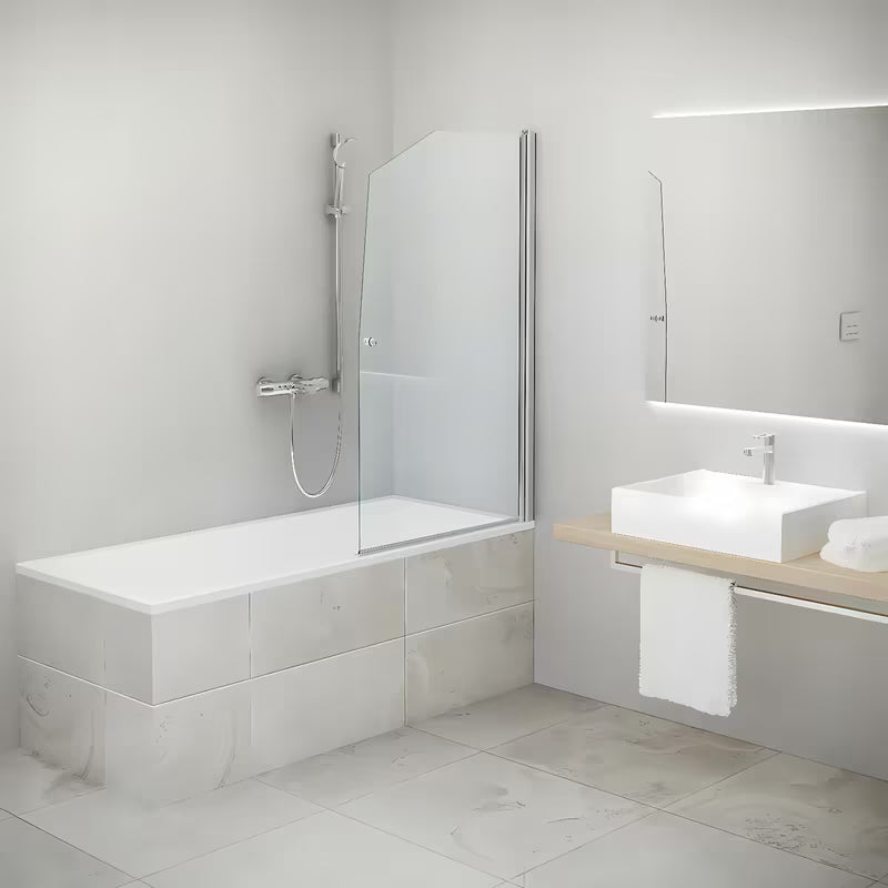 Paravan za Kadu Roth DV1 140x85 cm sa zaokretnim otvaranjem i profilom u mat kromu