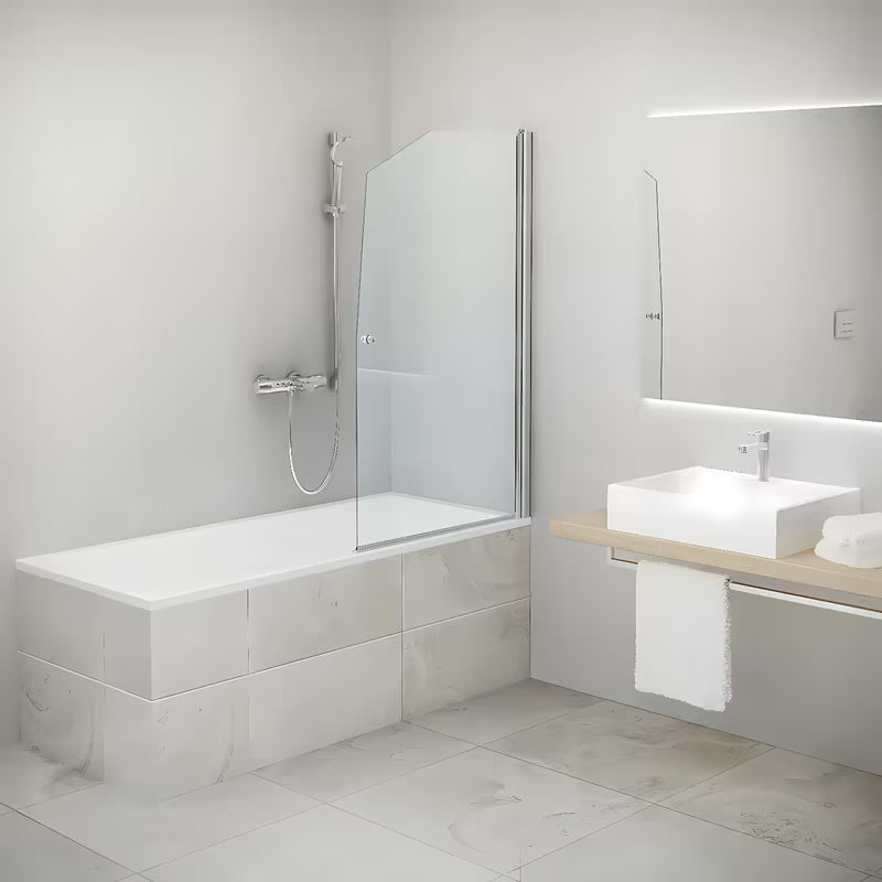 Paravan za Kadu Roth DV1 140x85 cm sa zaokretnim otvaranjem i profilom u mat kromu