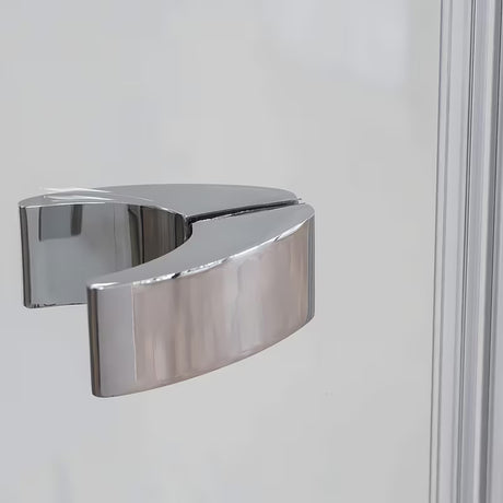 Bezokvirni tuš vrata Roth Elegant Line 80 cm u sjajnom kromu s prozirnim staklom, desna izvedba.