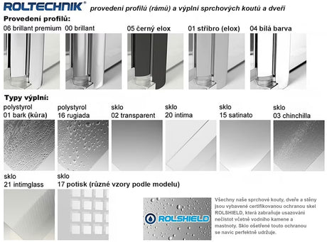 Roth Elegant Line tuš vrata 110 cm u sjajnom kromu, lijeva izvedba, prozirno staklo bez dekora