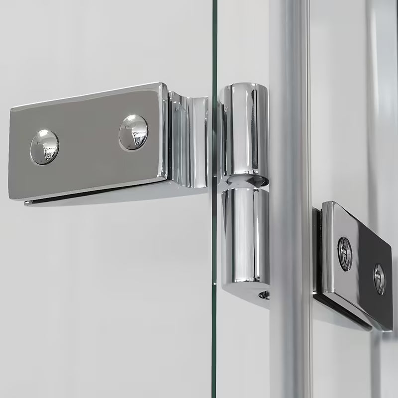 Bezokvirni tuš vrata Roth Elegant Line 80 cm u sjajnom kromu s prozirnim staklom, desna izvedba.