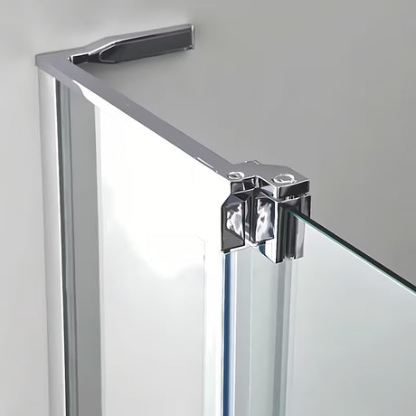 Bezokvirna jednokrilna tuš vrata Roth Elegant Neo Line 80 cm u sjajnom kromu s prozirnim staklom.