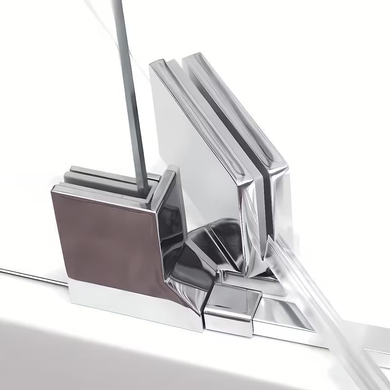 Bezokvirna jednokrilna tuš vrata Roth Elegant Neo Line 80 cm u sjajnom kromu s prozirnim staklom.