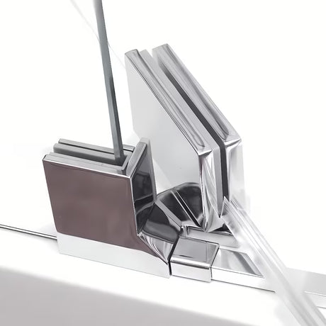 Bezokvirna jednokrilna tuš vrata Roth Elegant Neo Line 80 cm u sjajnom kromu s prozirnim staklom.